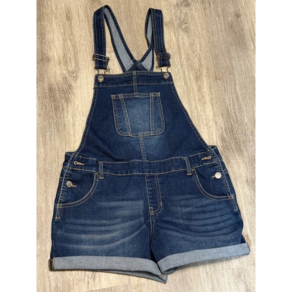 Jordache Girls' Denim Overalls Shorts Jumpsuit Dark‎ Wash XXL/2XG(18)
